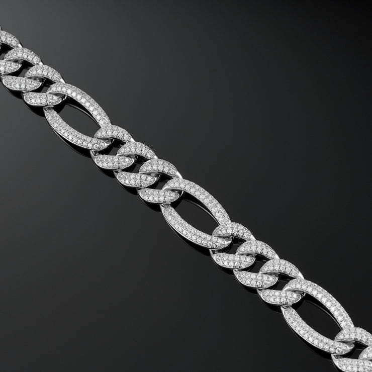 Figaro link chain white gold Clearance