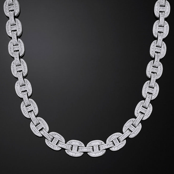 16mm Mariner Link Chain in White Gold