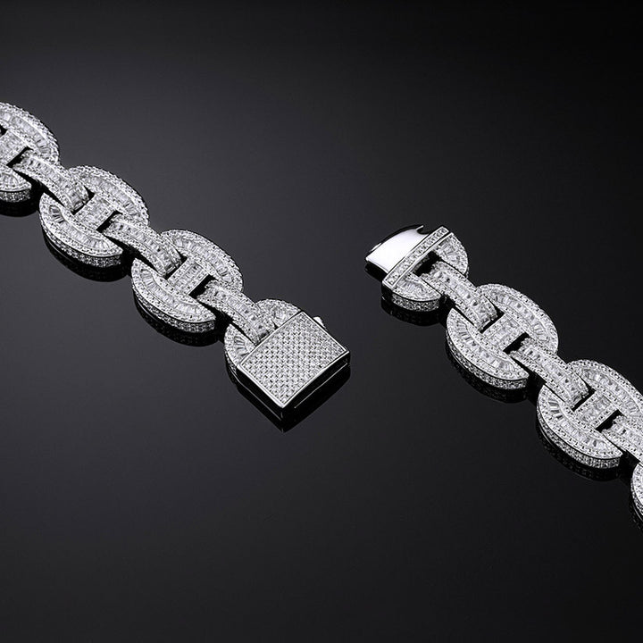 16mm Mariner Link Chain in White Gold