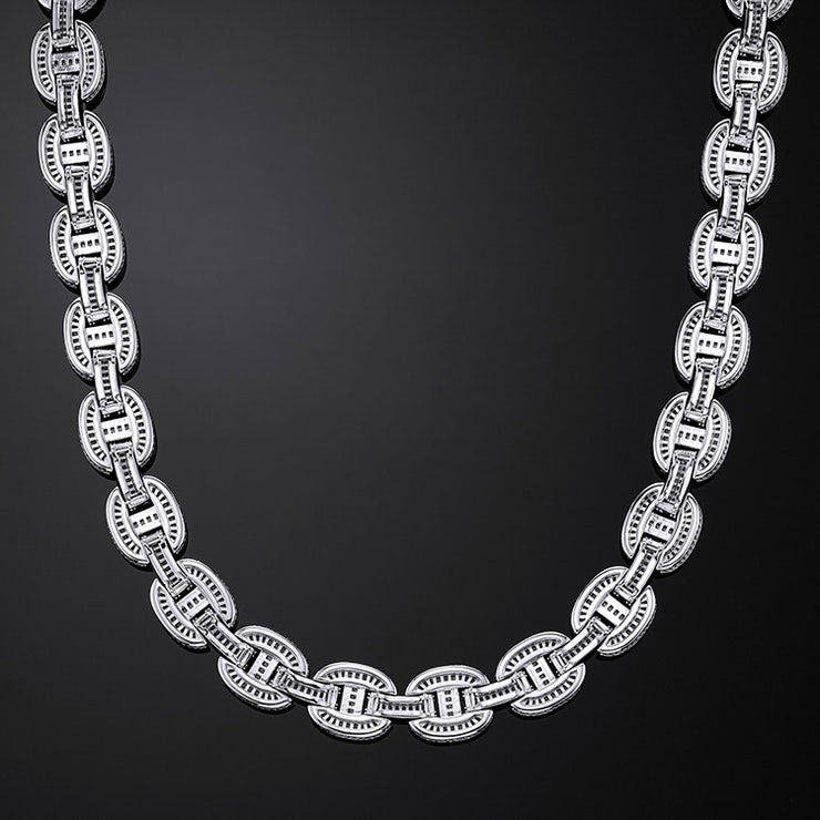 16mm Mariner Link Chain in White Gold