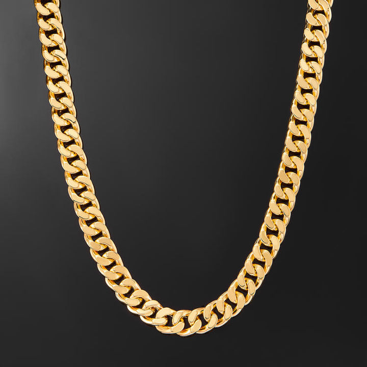 Diamond Cuban Link Choker (12mm) In Yellow Gold - iGT