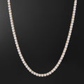5mm Round Cut Tennis Necklace In Yellow Gold - iGT