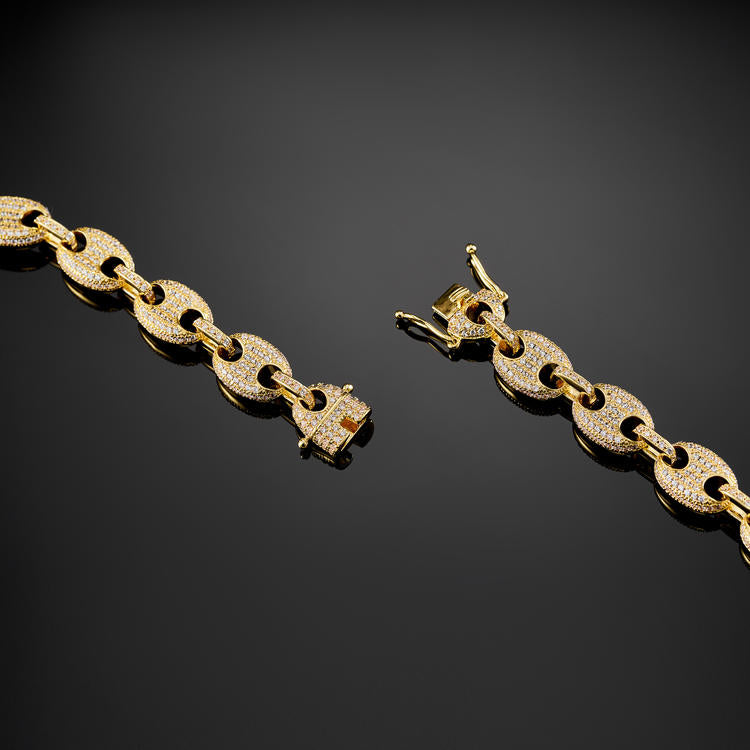10mm Gucci Link Yellow  Gold - iGT