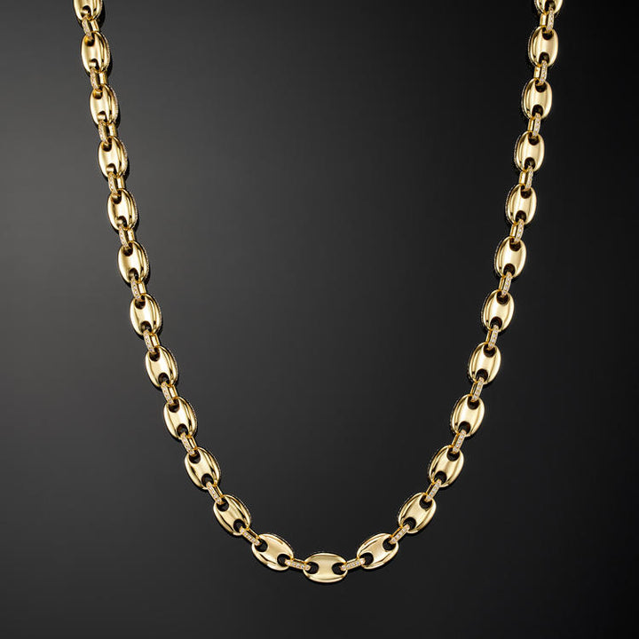10mm Gucci Link Yellow  Gold - iGT