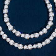 MIXED SIZE 6.5MM MOISSANITE TENNIS CHAIN