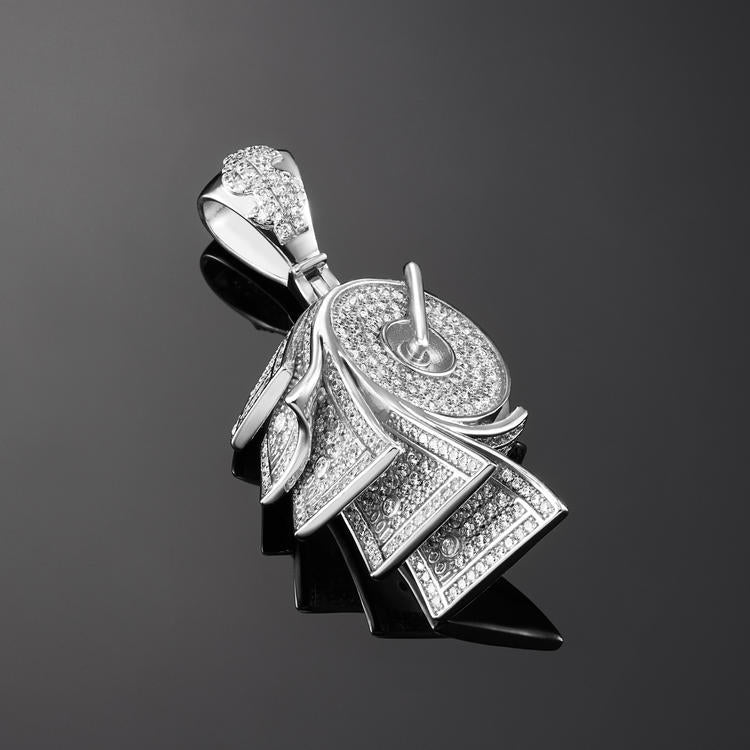 Iced Roll Of Money White Gold Pendant - iGT