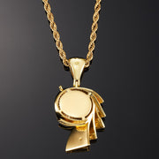 Iced Roll Of Money Yellow Gold Pendant - iGT