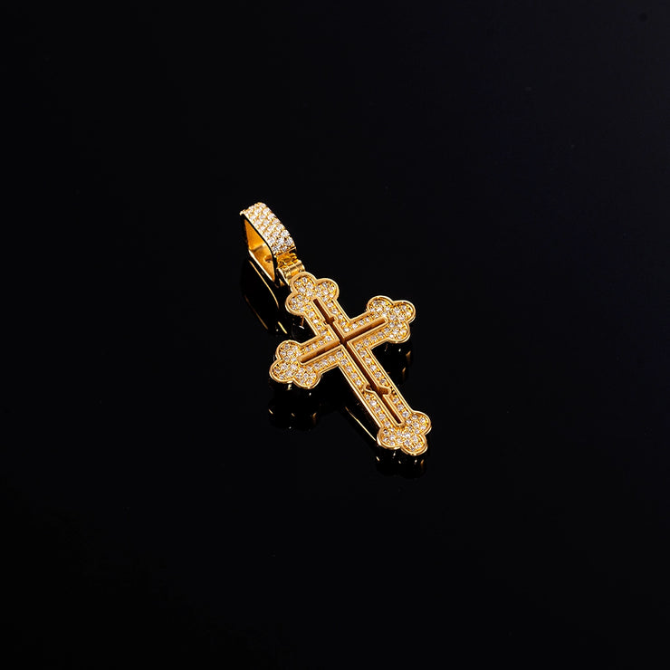 S925 moissanite Micro Cross Pendant