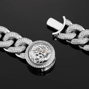 19mm Cuban Link Bracelet in White Gold