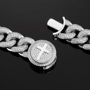 Exclusive 19mm Cuban Link Choker in White Gold