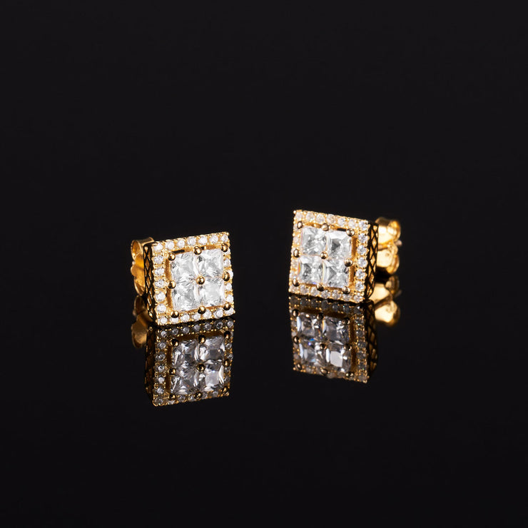 925 Sterling Silver Square Earrings