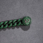 12mm Cuban Link Bracelet in Black Gold