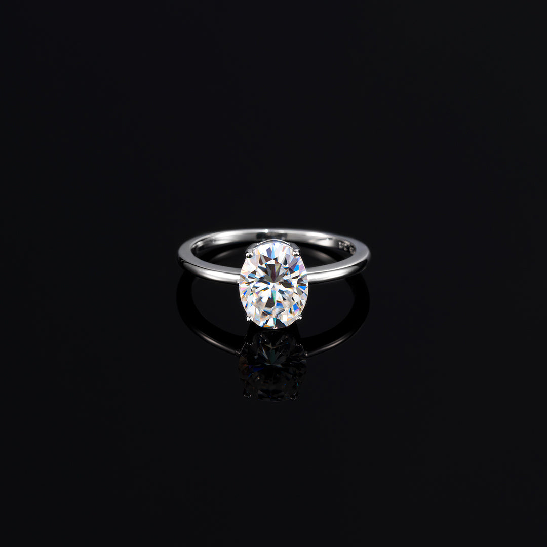 2CTW Moissanite Oval Cut Engagement Ring