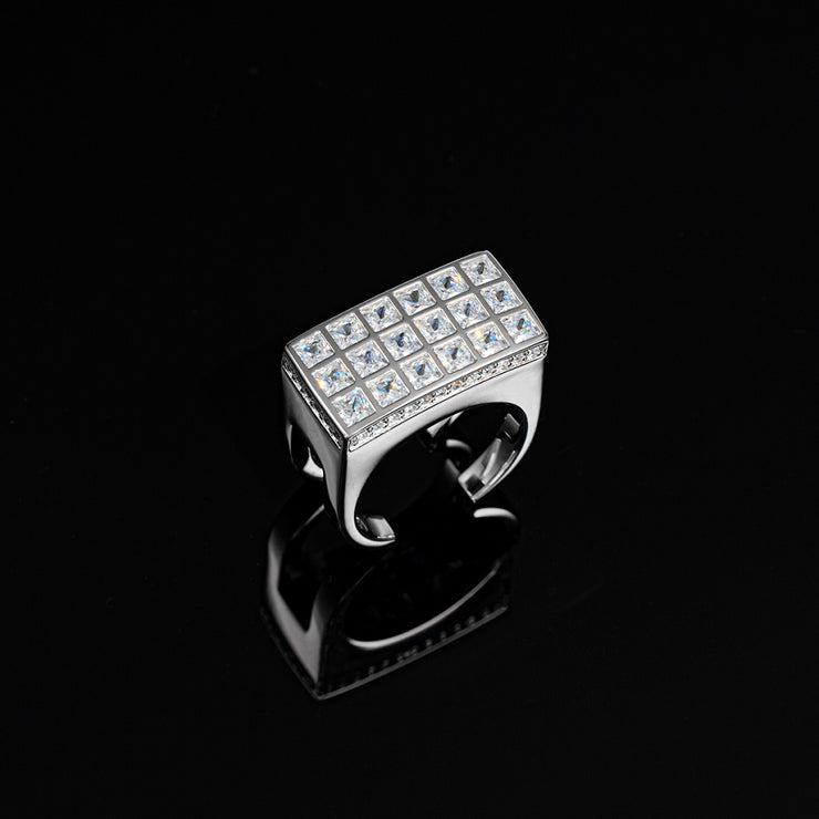 S925 Rectangular Princess Cut Ring
