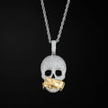 Speak No Evil Skull Pendant with US Dollar Bills