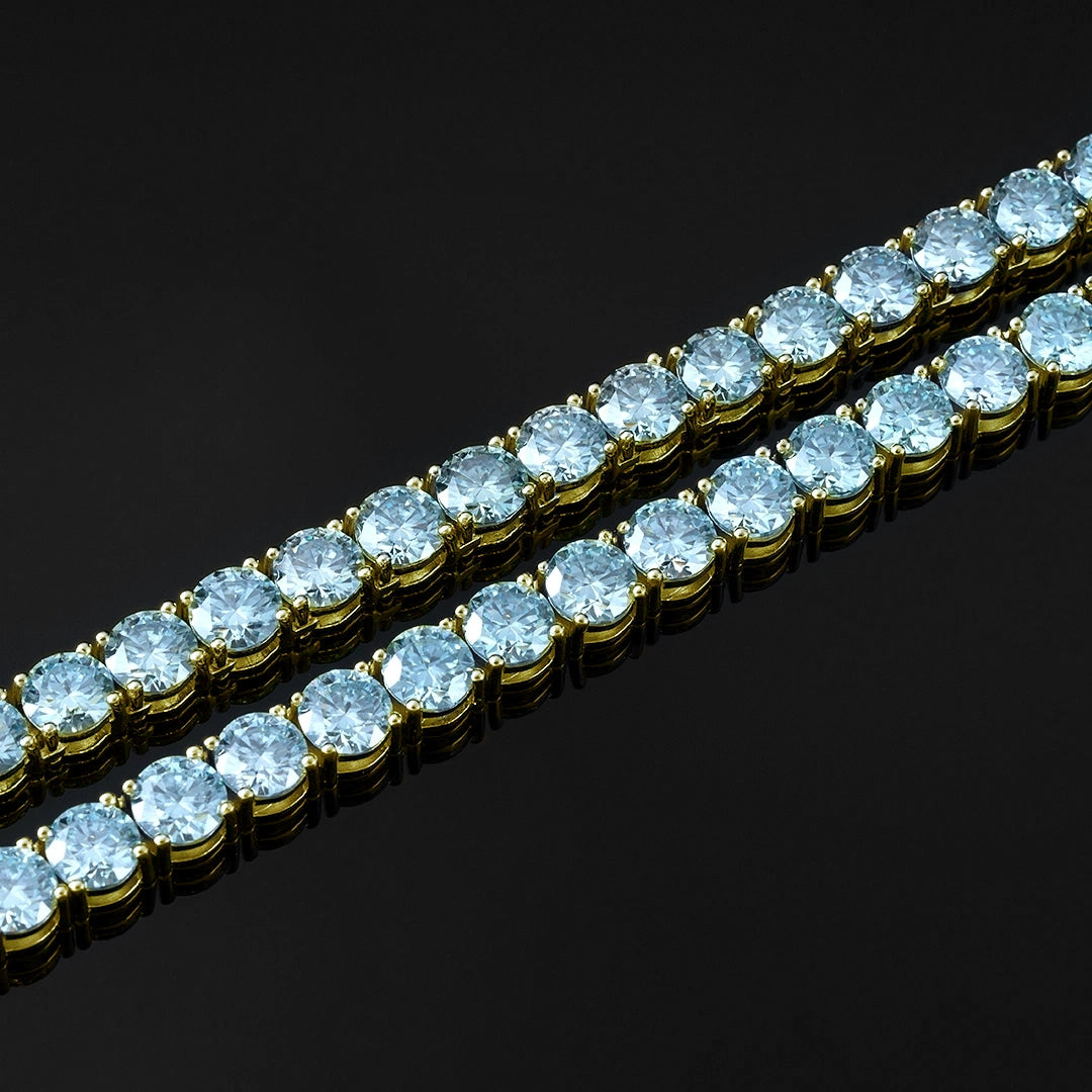 Rare Blue Moissanite Tennis Bracelet