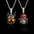 2 Moissanite Pendants+2 Rope Chains Set[4PCS/SET]