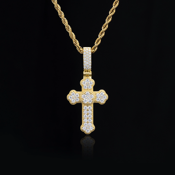 Custom Moissanite Orthodox Cross Pendant