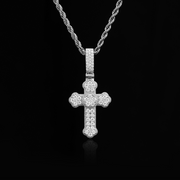 Custom Moissanite Orthodox Cross Pendant