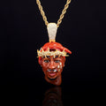 Custom Moissanite Enamel 2pac Pendant