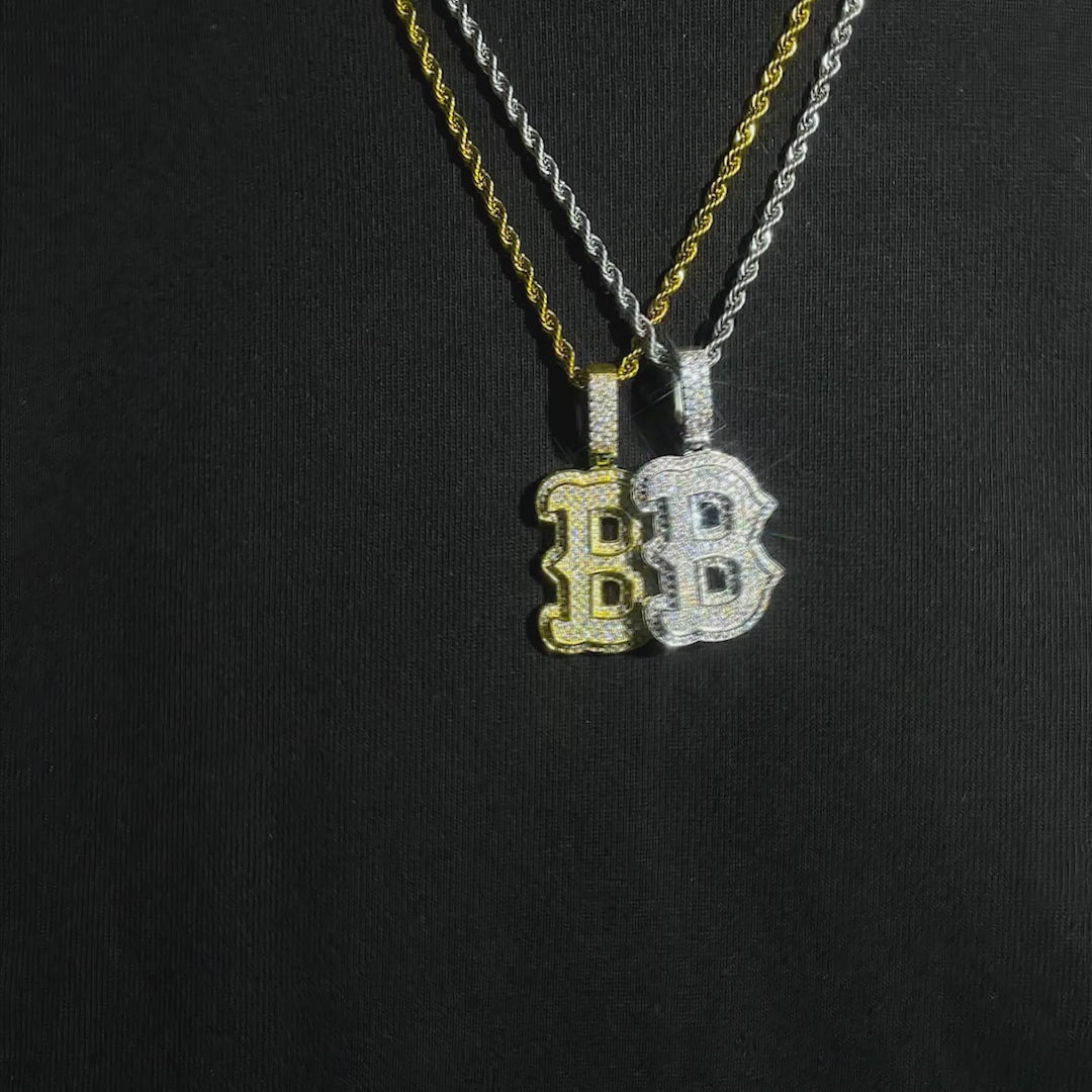 Custom Made B Moissanite Pendant