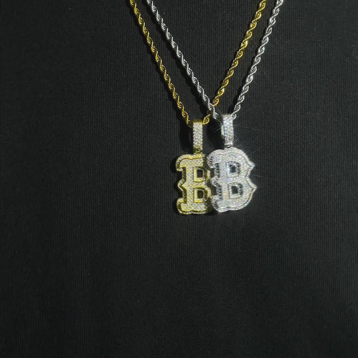 Custom Made B Moissanite Pendant