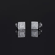925 Sterling Silver 2 Layer Square Earrings