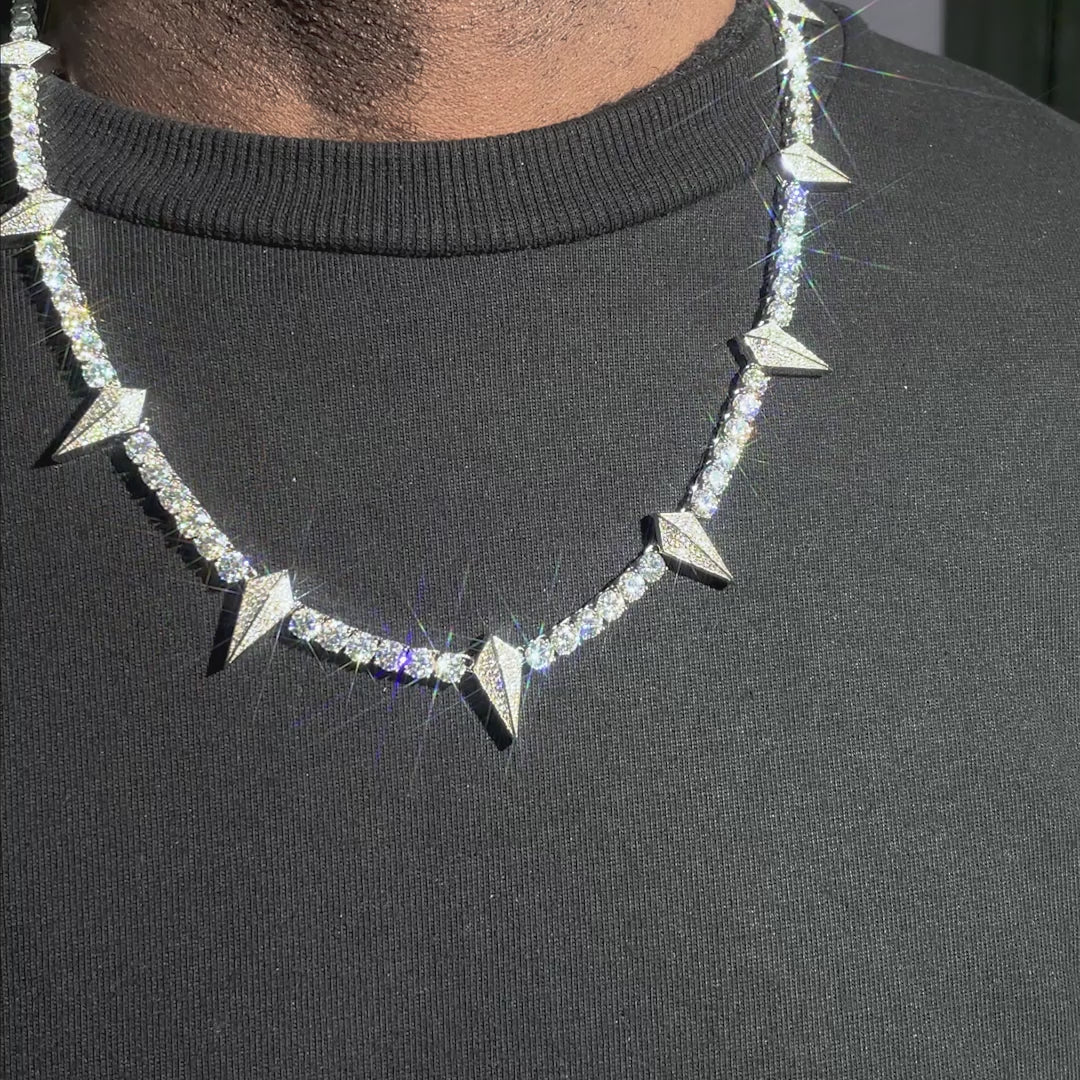 S925 Thorn Moissanite Tennis Chain