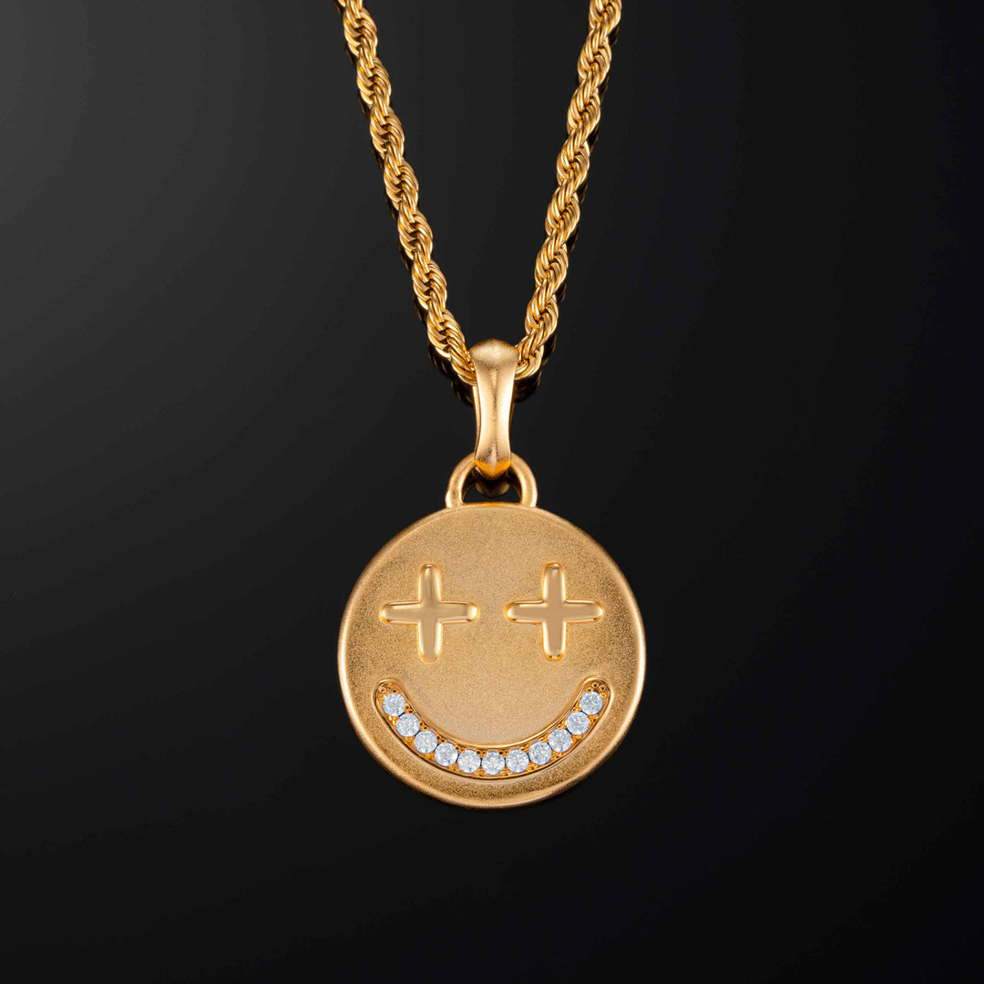 Double Sided Happy / Sad Smiley Pendant