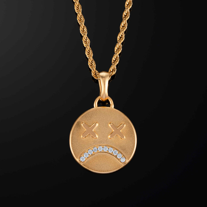 Double Sided Happy / Sad Smiley Pendant