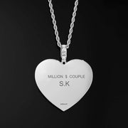 925 Sterling Silver Custom Heart Shaped Picture Pendant