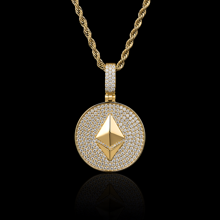 Moissanite Ethereum Pendant 3.3ct