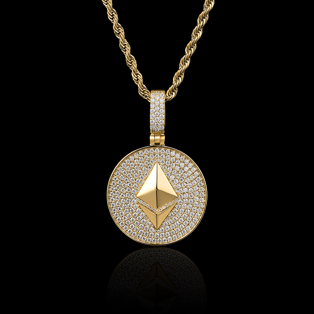 Moissanite Ethereum Pendant 3.3ct