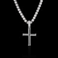 Semi Moissanite Rope Cross Pendant