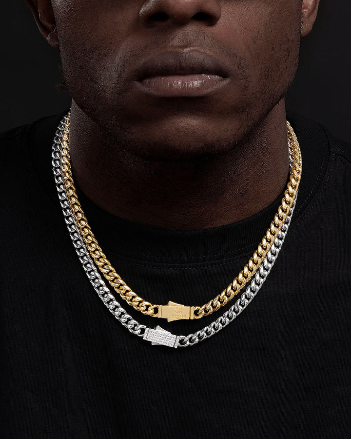 8mm Miami Cuban Link with Moissanite Clasp