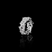 Solid Gold Diamond Crown of Thorns Ring - deposit