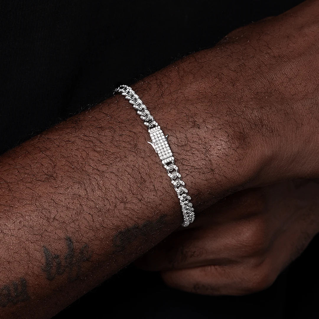 5mm S925 Moissanite Cuban Bracelet