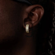 Moissanite Princess Cut Hoop Earrings