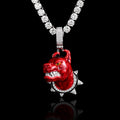 Moissanite Enamel Bulldog Pendant